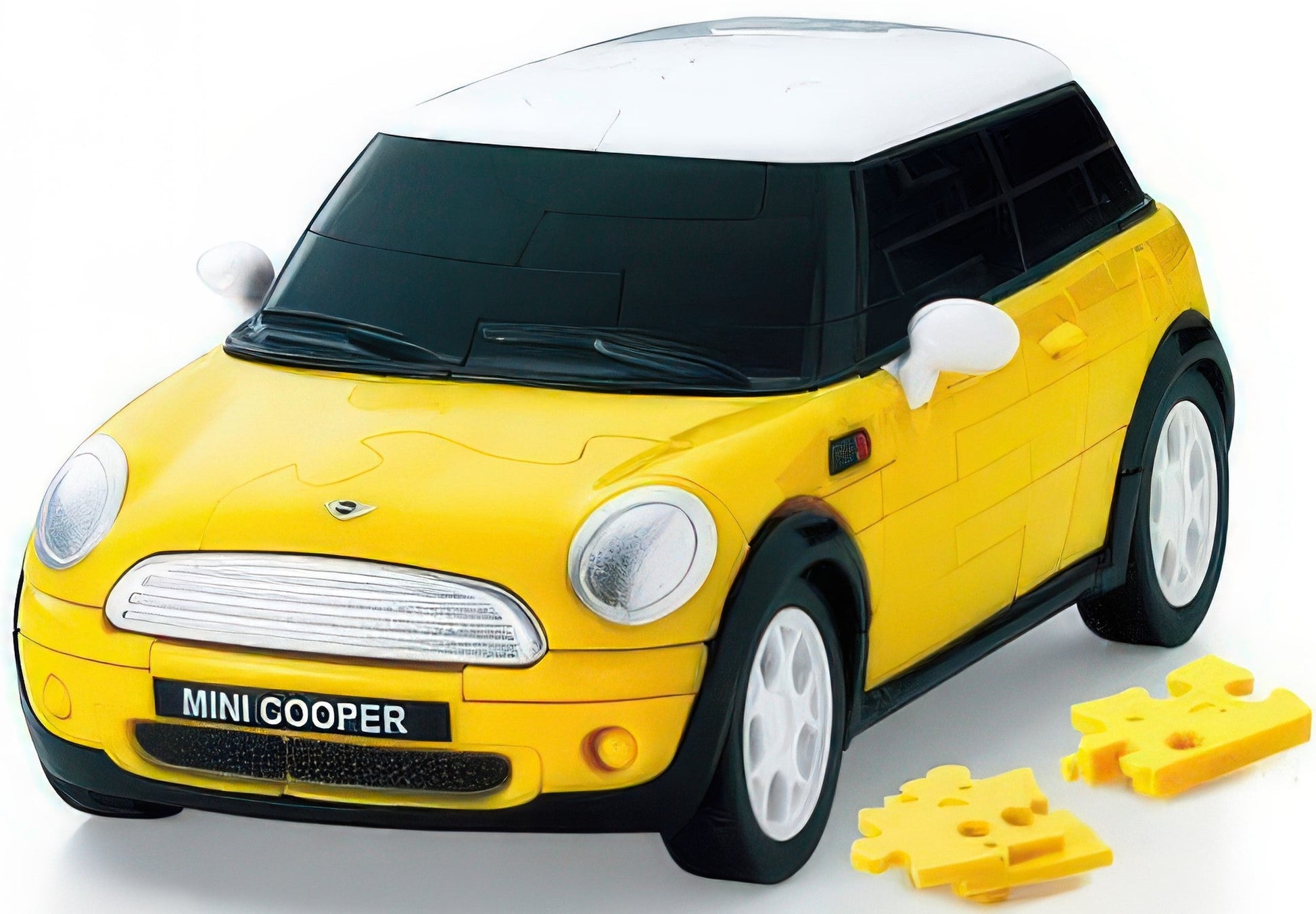 beverly-cp3-007-car-yellow-mini-cooper-60-pieces-plastic-3d-puzzle