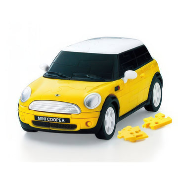 beverly-cp3-007-car-yellow-mini-cooper-60-pieces-plastic-3d-puzzle