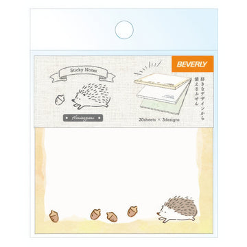 beverly-fs-116-animal-sticky-note-square-hedgehog-misc-goods