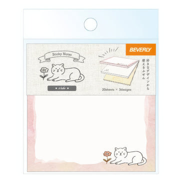 beverly-fs-118-animal-sticky-note-square-cat-misc-goods