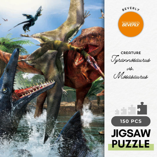 Beverly L74-168　Dinosaur • Tyrannosaurus vs. Mosasaurus　150 Pieces Jigsaw Puzzle