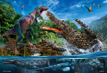 Beverly â€¢ Creature â€¢ Deinosuchus VS Albertosaurusã€€150 PCSã€€Jigsaw Puzzle
