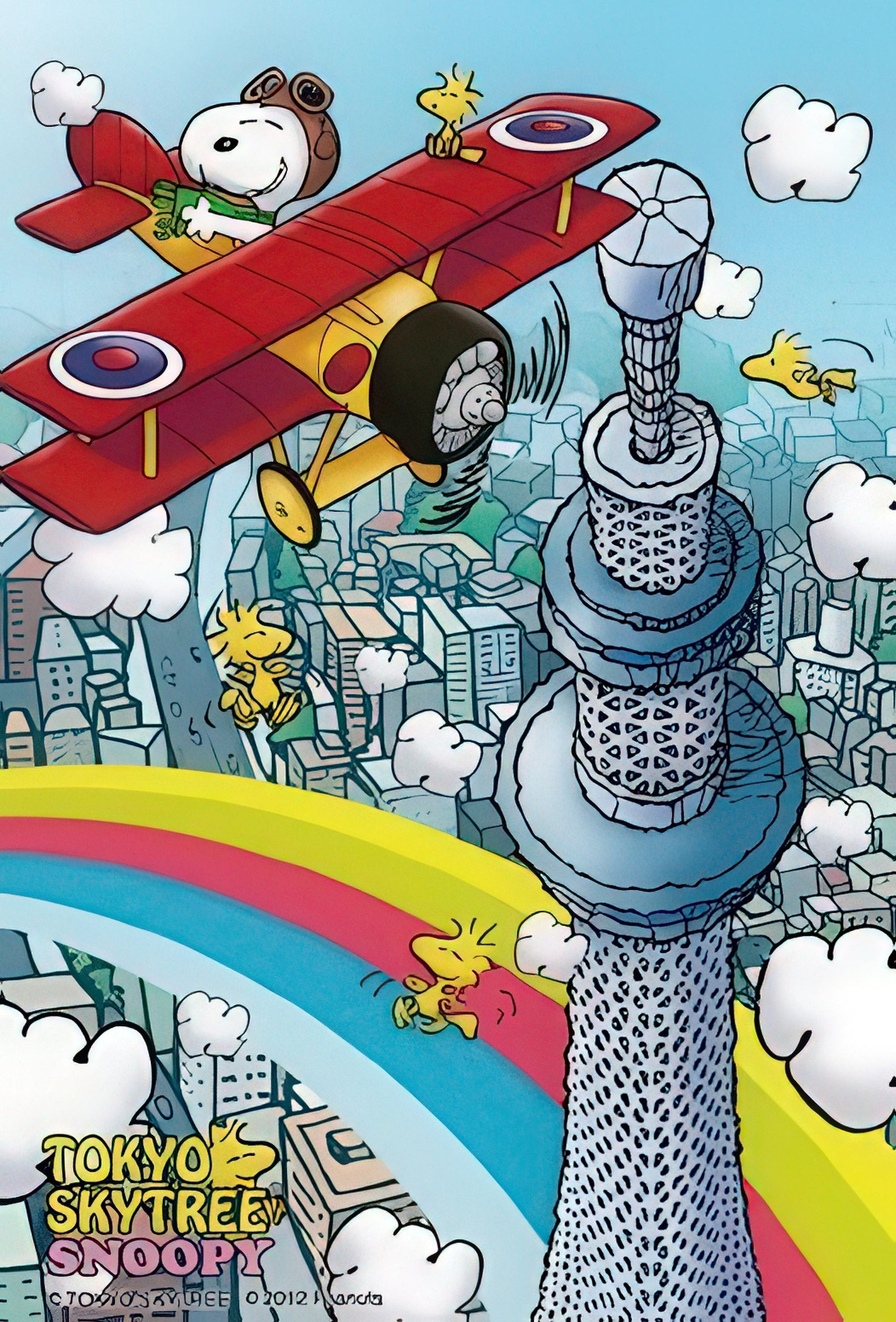 beverly-m108-121-snoopy's-tokyo-skytree-from-the-sky-108-pieces-jigsaw-puzzle