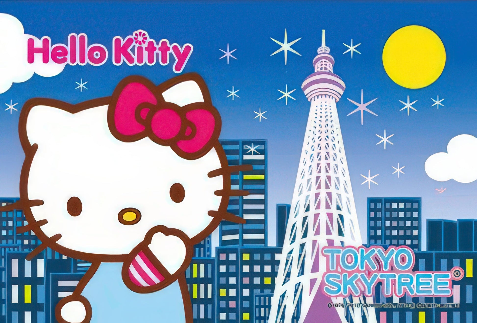 beverly-m108-124-hello-kitty's-moonlight-tokyo-skytree-108-pieces-jigsaw-puzzle