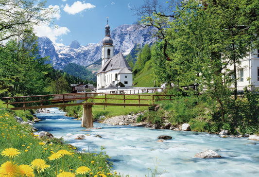 Beverly M71-832　Scenery • White Church, Ramsau　1000 Pieces Jigsaw Puzzle