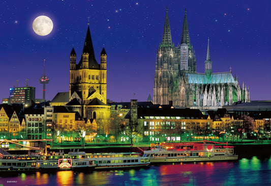 Beverly M71-858　Scenery • Moonlit Cologne Cathedral　1000 Pieces Jigsaw Puzzle