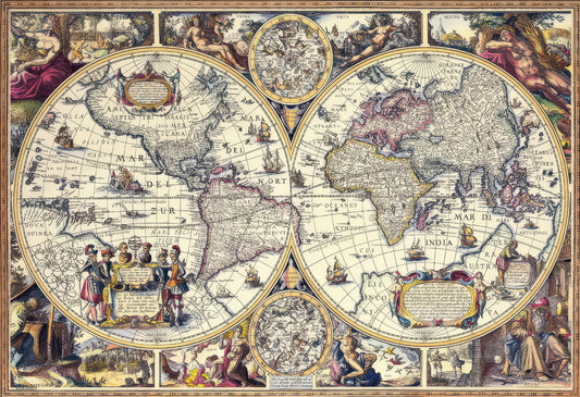 Beverly M81-537　Antique World Map　1000 Pieces Jigsaw Puzzle