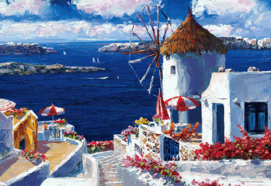 Beverly M81-551　Illustration • Windmill at Santorini　1000 Pieces Jigsaw Puzzle