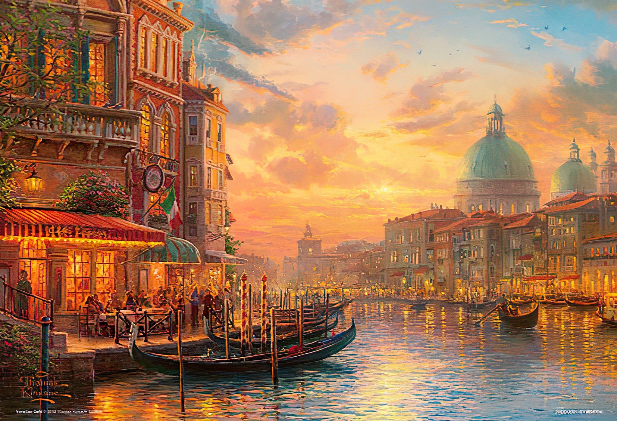 Beverly • Thomas Kinkade • Venetian Cafe　1000 PCS　Jigsaw Puzzle