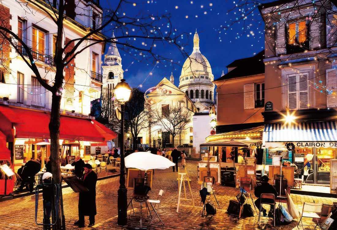 beverly-m81-829-night-in-montmartre---place-du-tertre-1000-pieces-jigsaw-puzzle