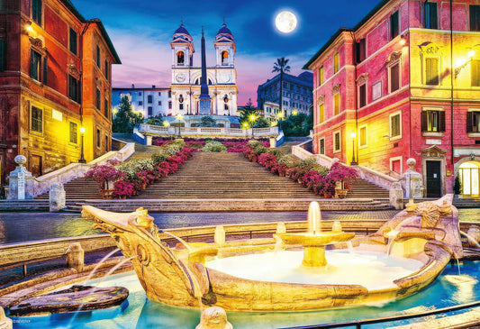 Beverly M81-859　Scenery • Moonlit Piazza di Spagna　1000 Pieces Jigsaw Puzzle