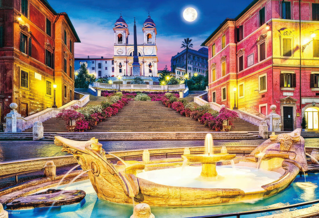 beverly-m81-859-scenery-moonlit-piazza-di-spagna-1000-pieces-jigsaw-puzzle