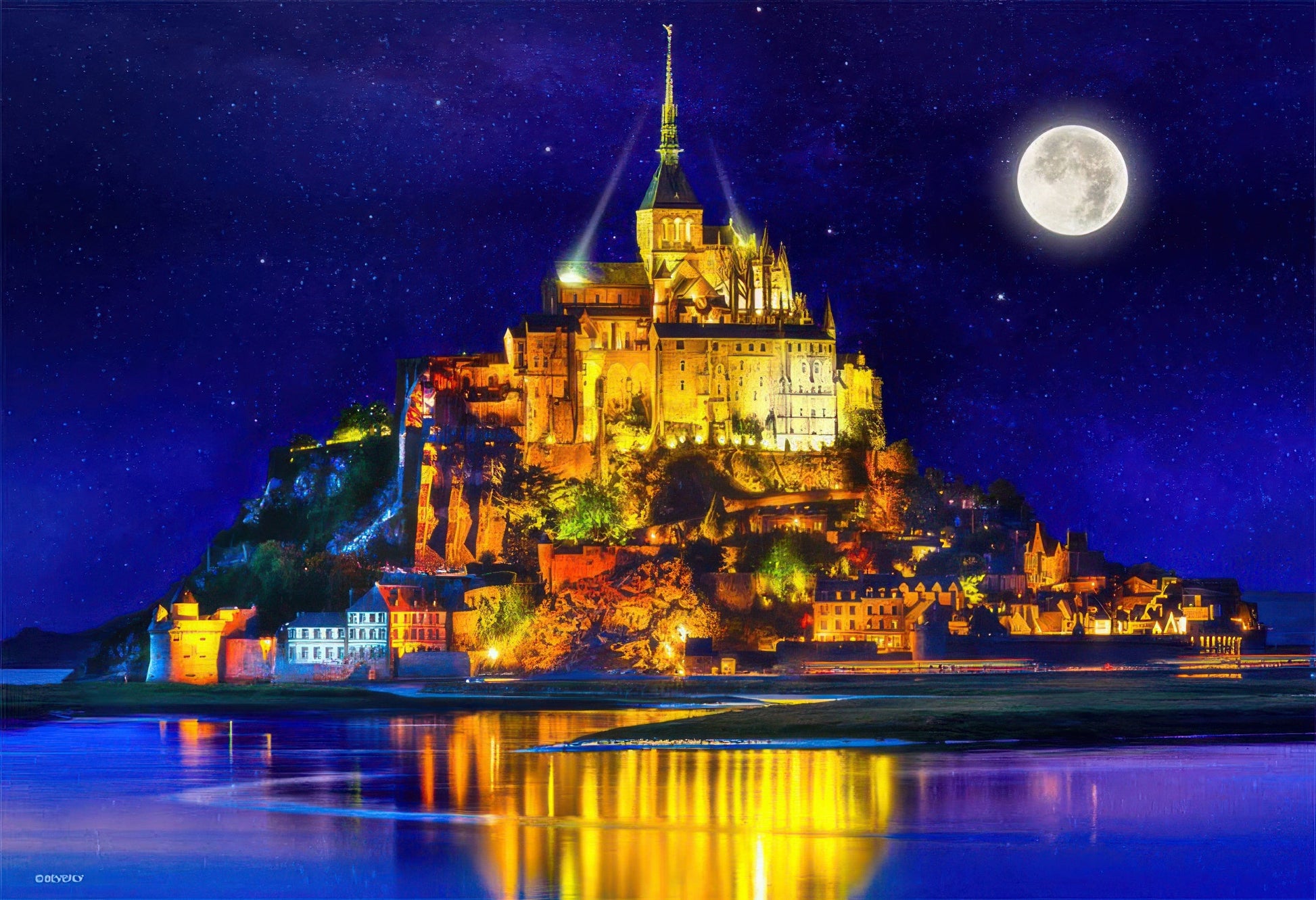 beverly-m81-874-scenery-starlight-mont-saint-michel-1000-pieces-jigsaw-puzzle