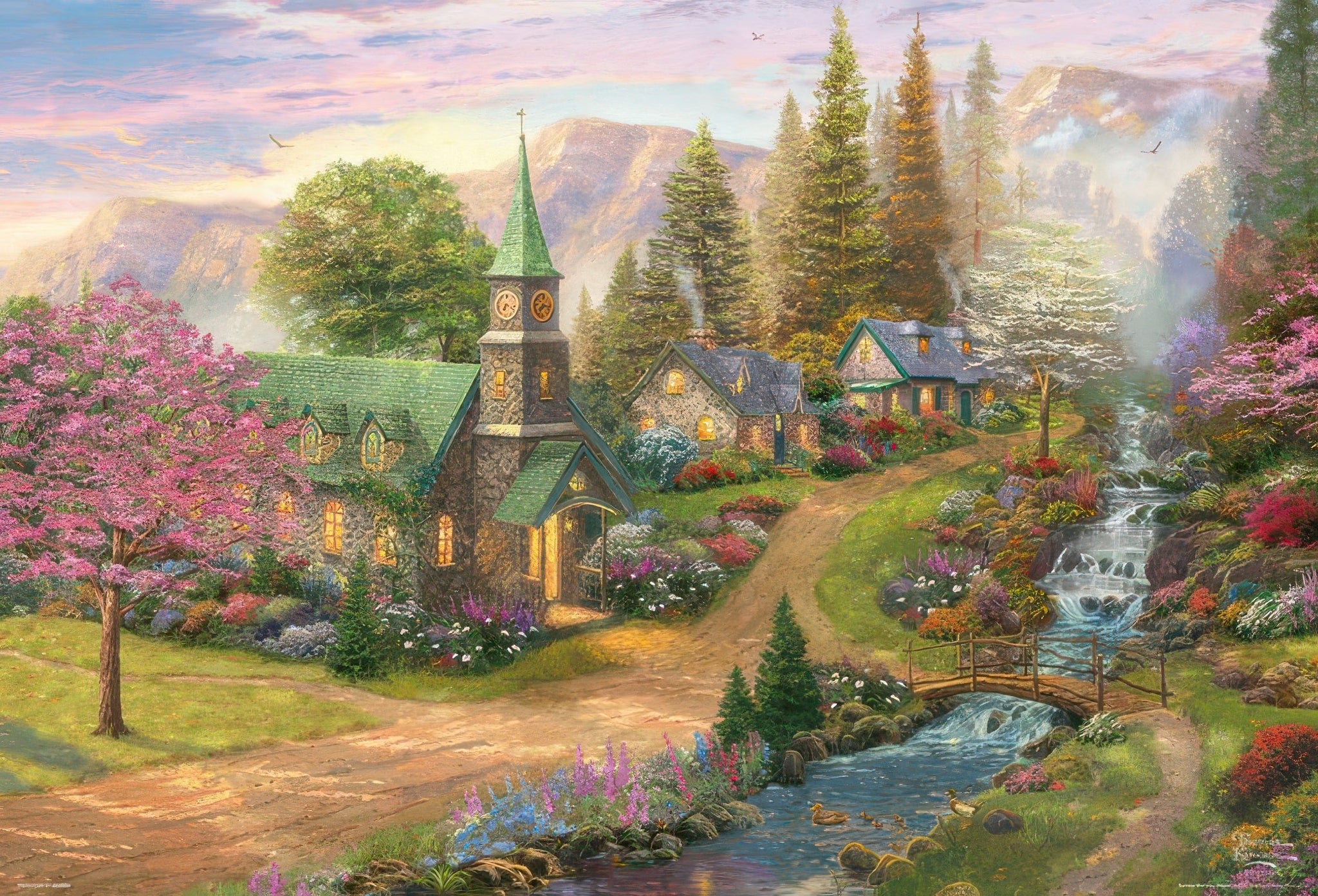 beverly-s92-508-a-shining-spring-and-a-riverside-chapel-2000-pieces-jigsaw-puzzle
