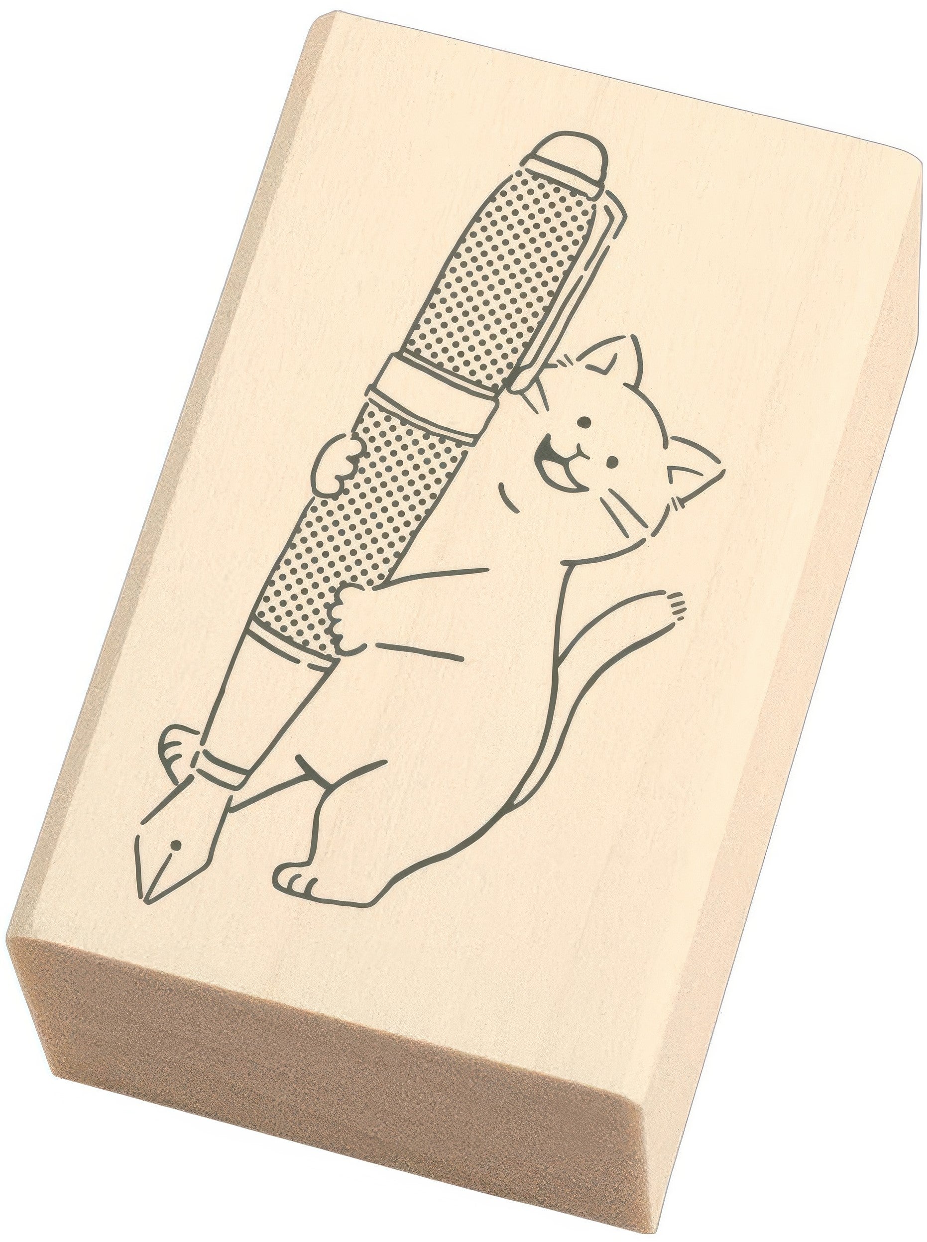 beverly-tsw-121-animal-stamp-cat-and-fountain-pen-misc-goods