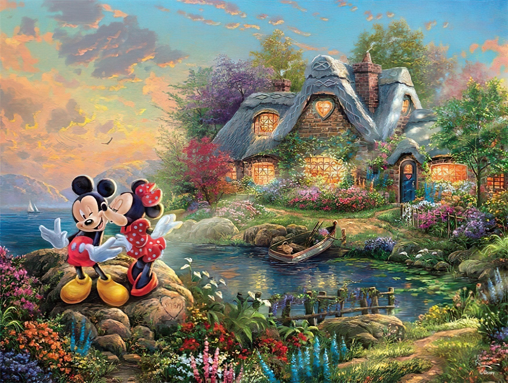 ceaco-2903-15-mickey-minnie-sweetheart-cove-750-pieces-jigsaw-puzzle