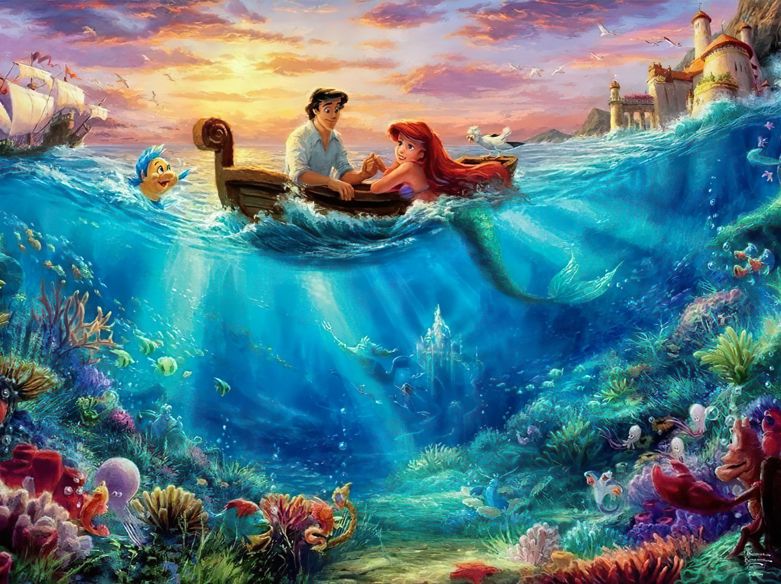 ceaco-2903-36-the-little-mermaid-little-mermaid-falling-in-love-750-pieces-jigsaw-puzzle