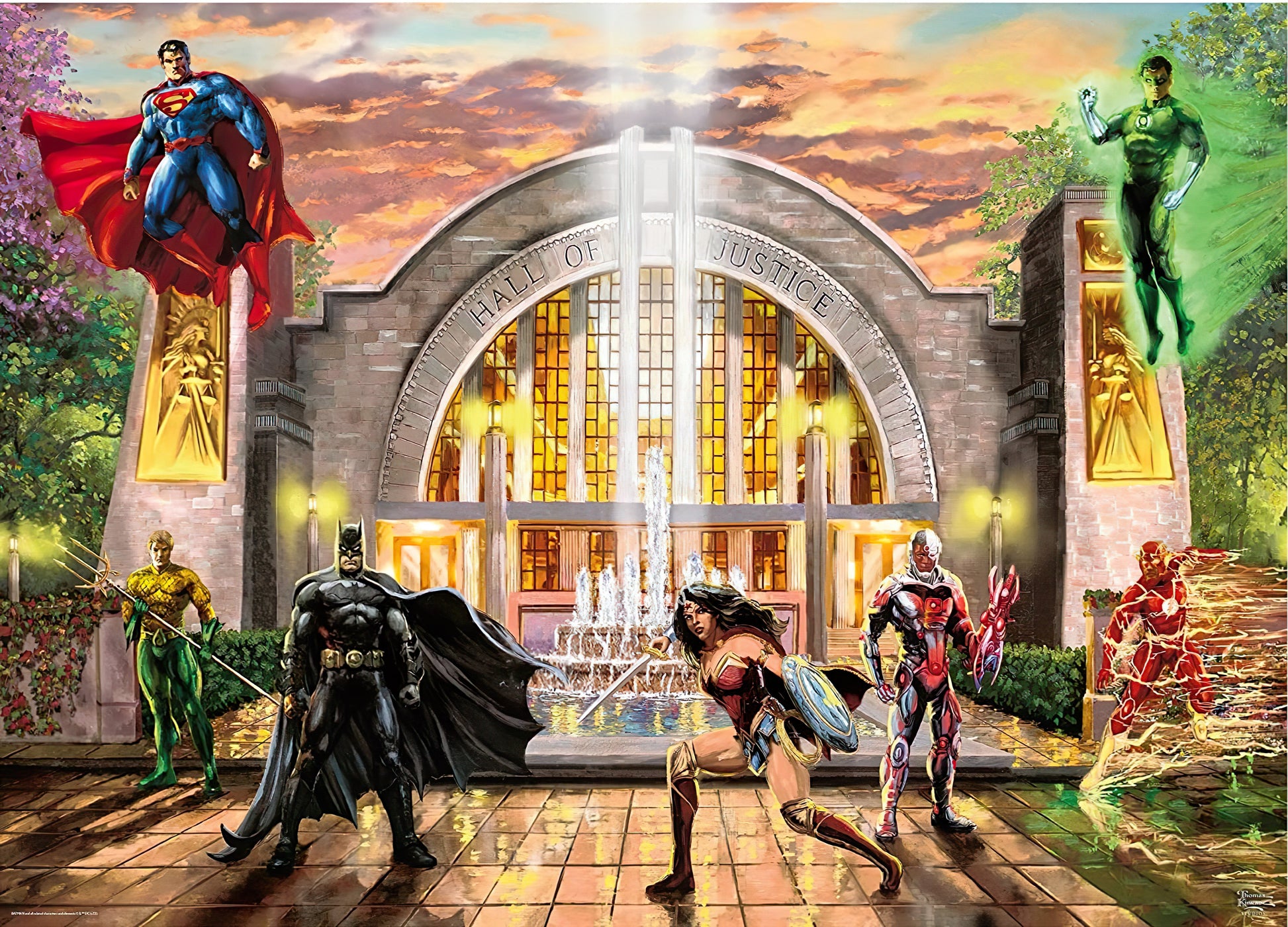 ceaco-3154-8-dc-comics-hall-of-justice-1000-pieces-jigsaw-puzzle