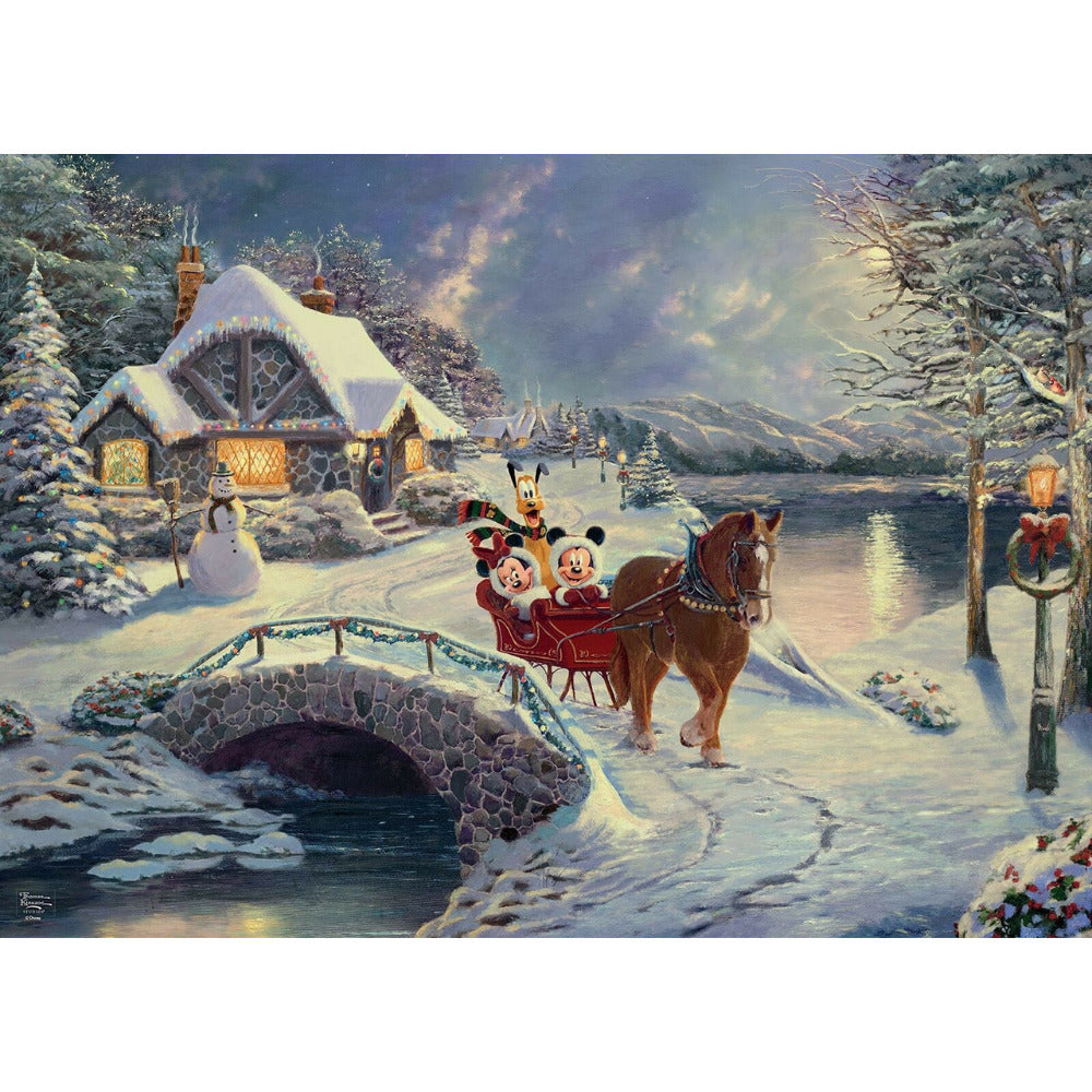 ceaco-3328-50-mickey-friends-mickey-and-minnie-evening-sleigh-ride-1000-pieces-jigsaw-puzzle