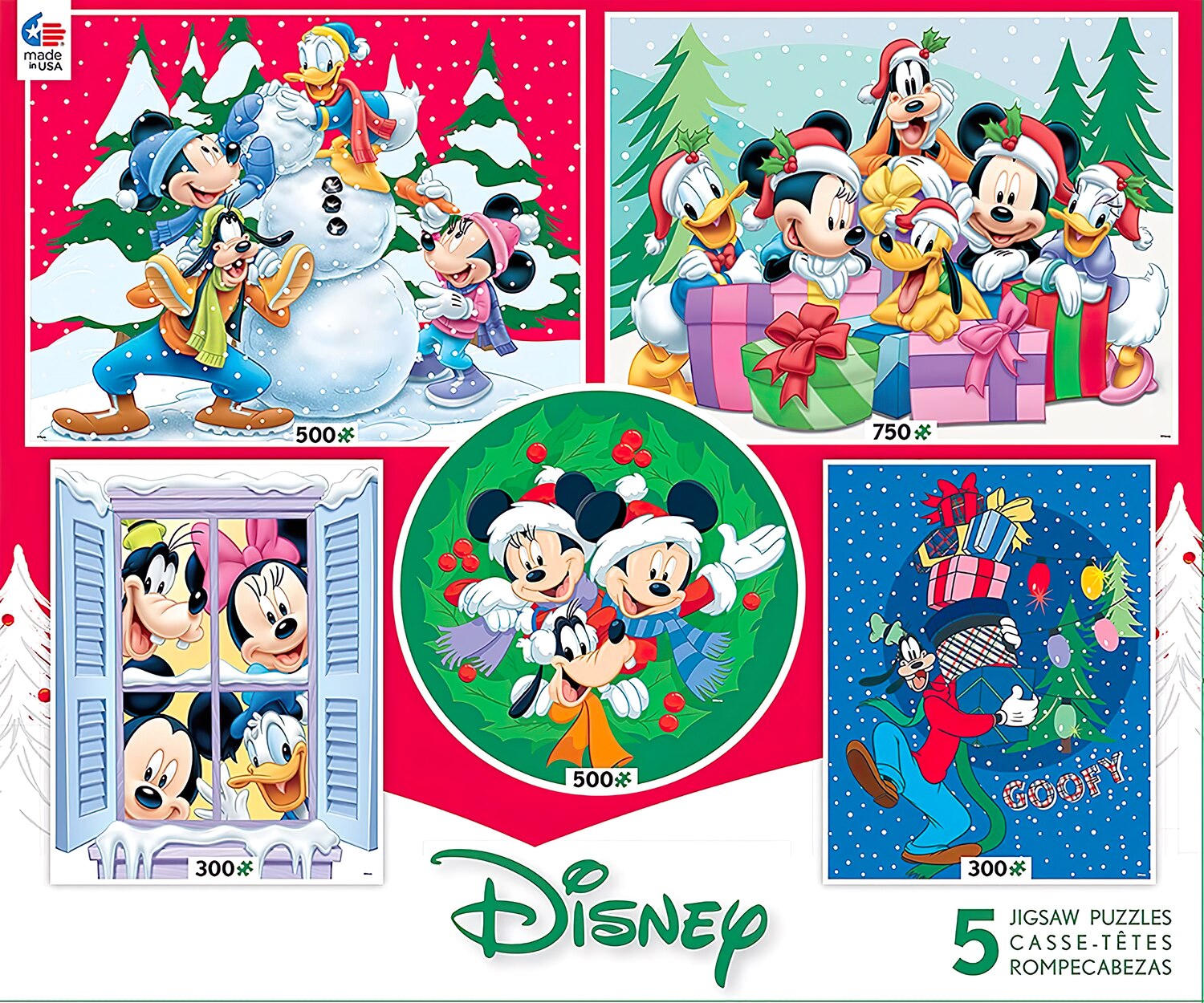 ceaco-3701-4-mickey-friends-disney-5-in-1-multipack-2350-multipack-jigsaw-puzzle