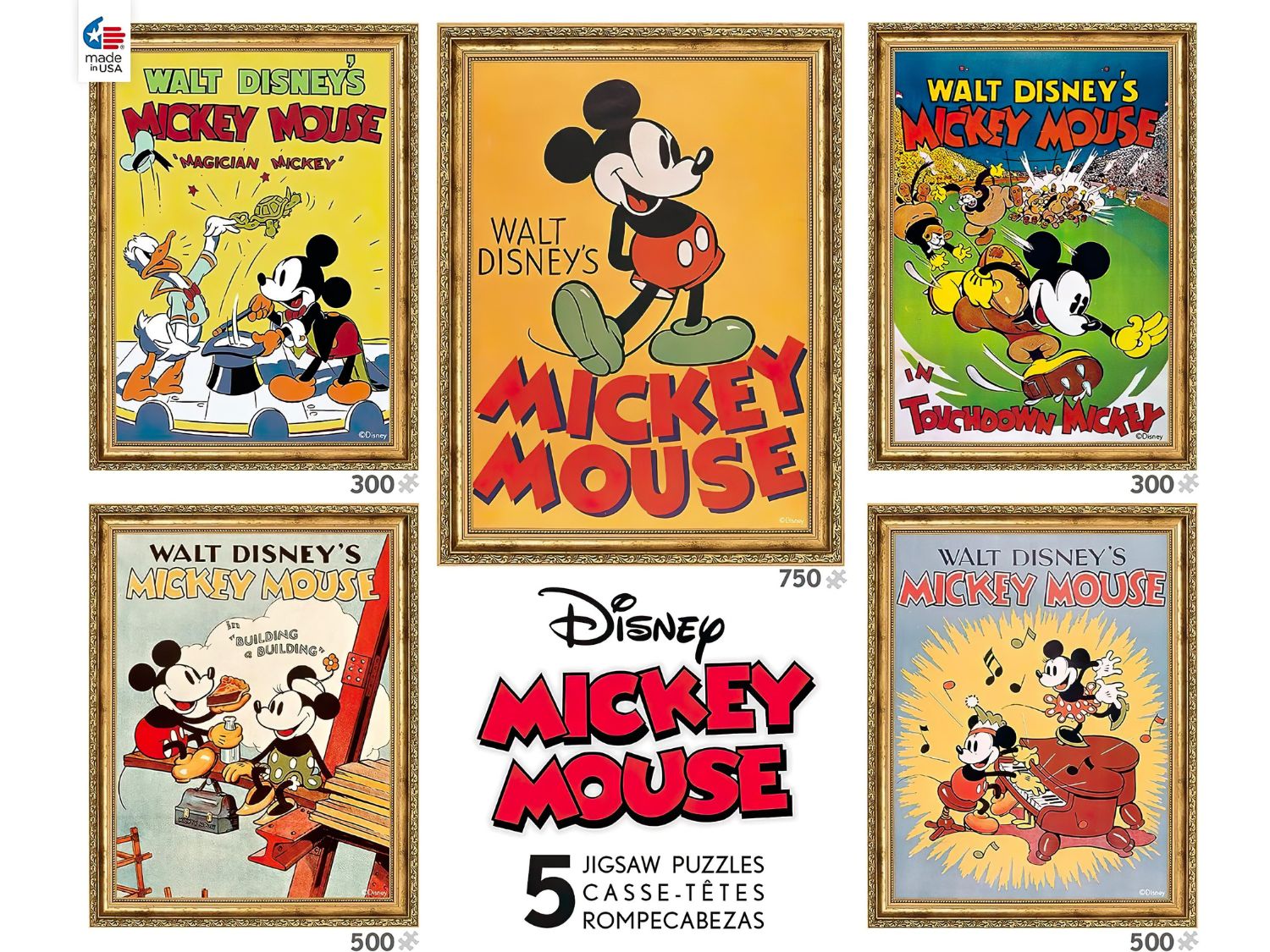 ceaco-3701-6-mickey-friends-classics-movie-posters-2350-multipack-jigsaw-puzzle