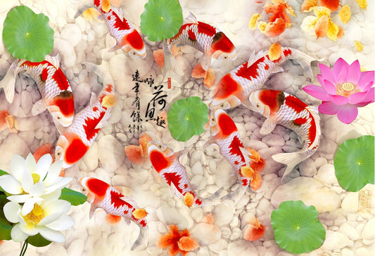 Clover A03-001　Fish • Nine Lucky Koi　300 Pieces Jigsaw Puzzle