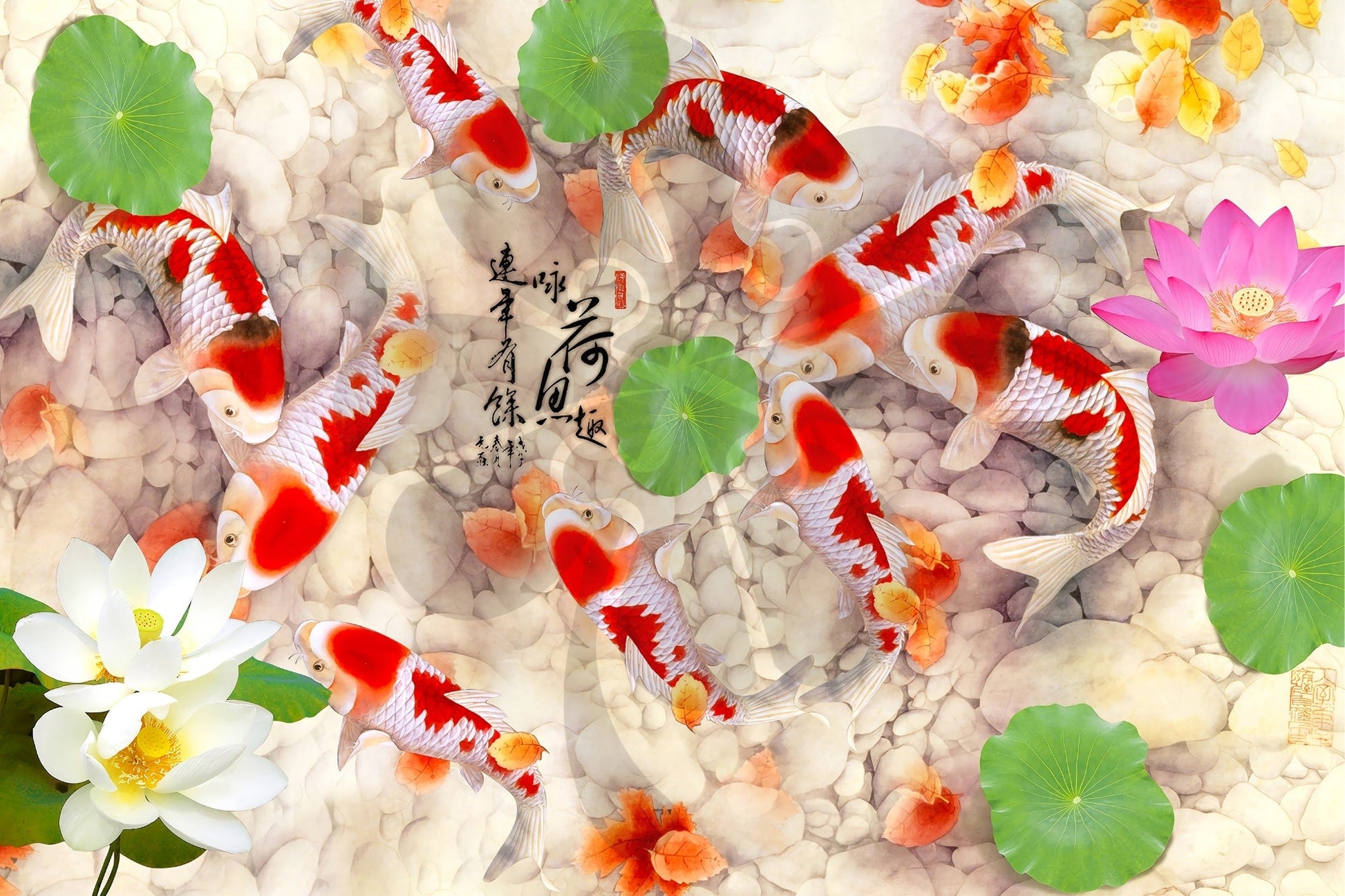 clover-a10-001-fish-nine-lucky-koi-1000-pieces-jigsaw-puzzle