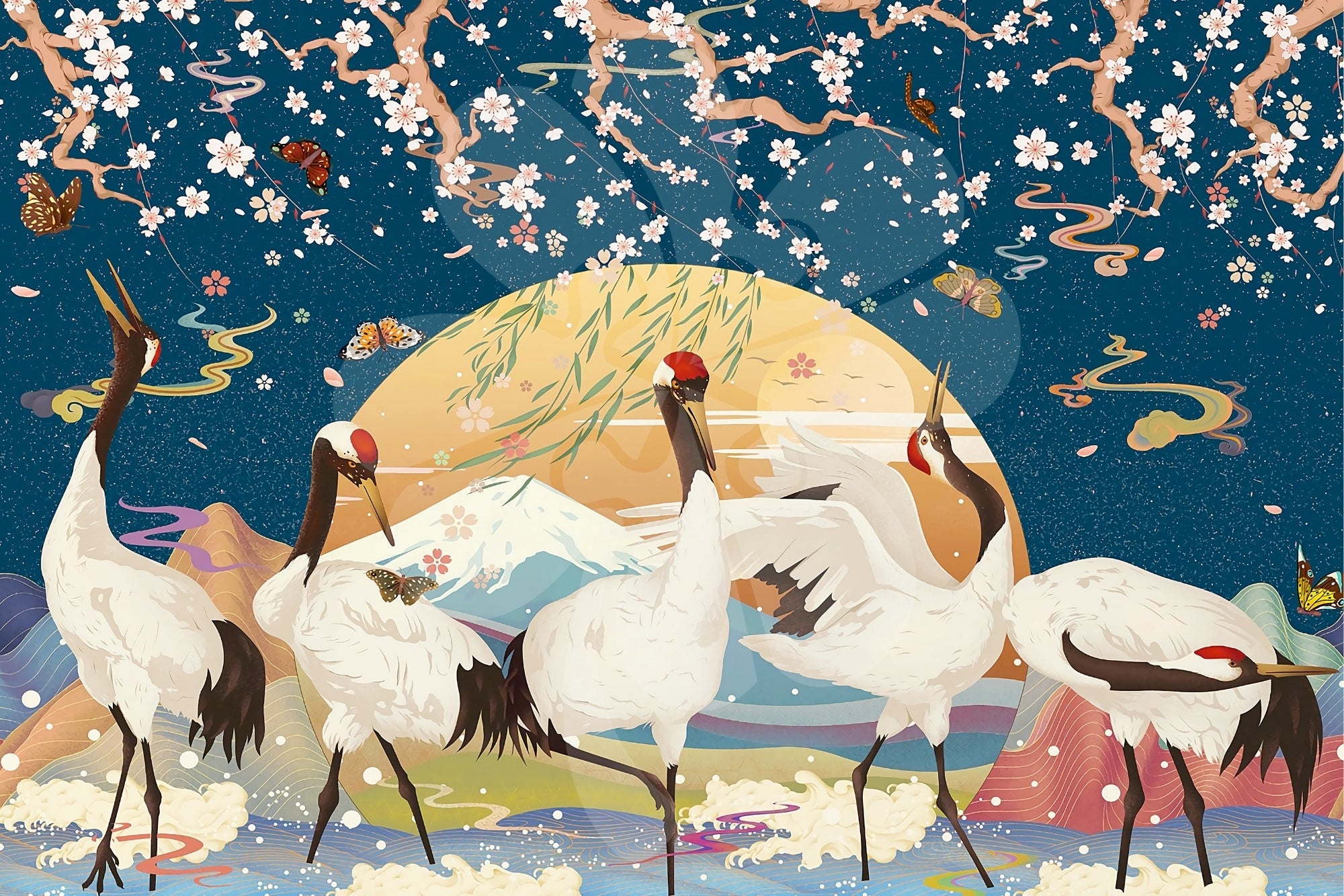 clover-a10-006-red-crowned-crane-1000-pieces-jigsaw-puzzle