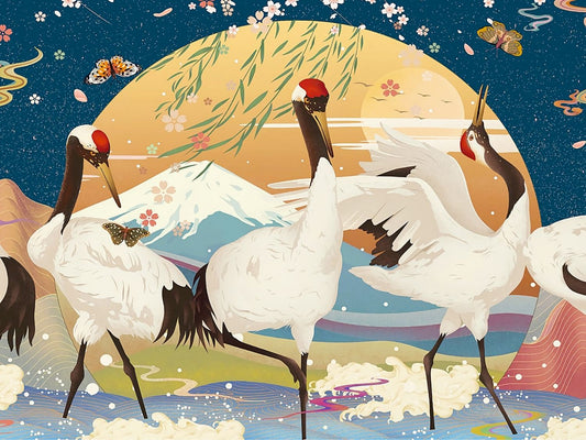 Clover • Red-crowned Crane　1000 PCS　Plastic Jigsaw Puzzle