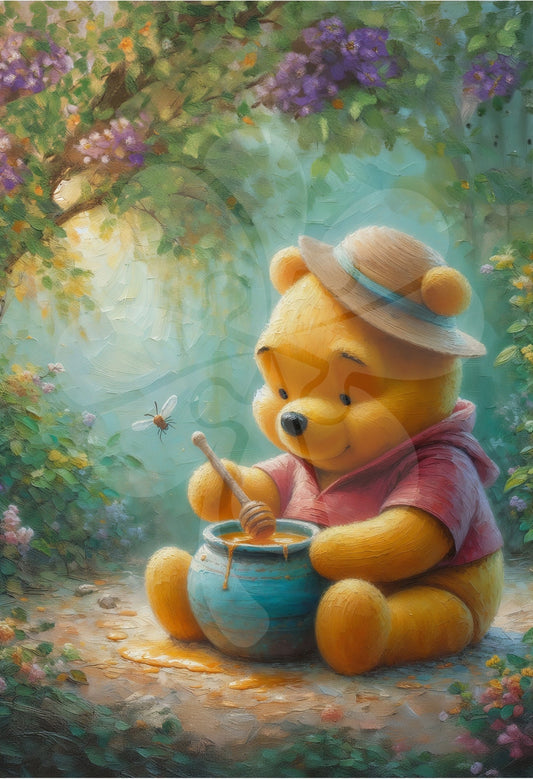 Clover D03-012　Winnie the Pooh • Playing with Honey　300 Pieces Jigsaw Puzzle