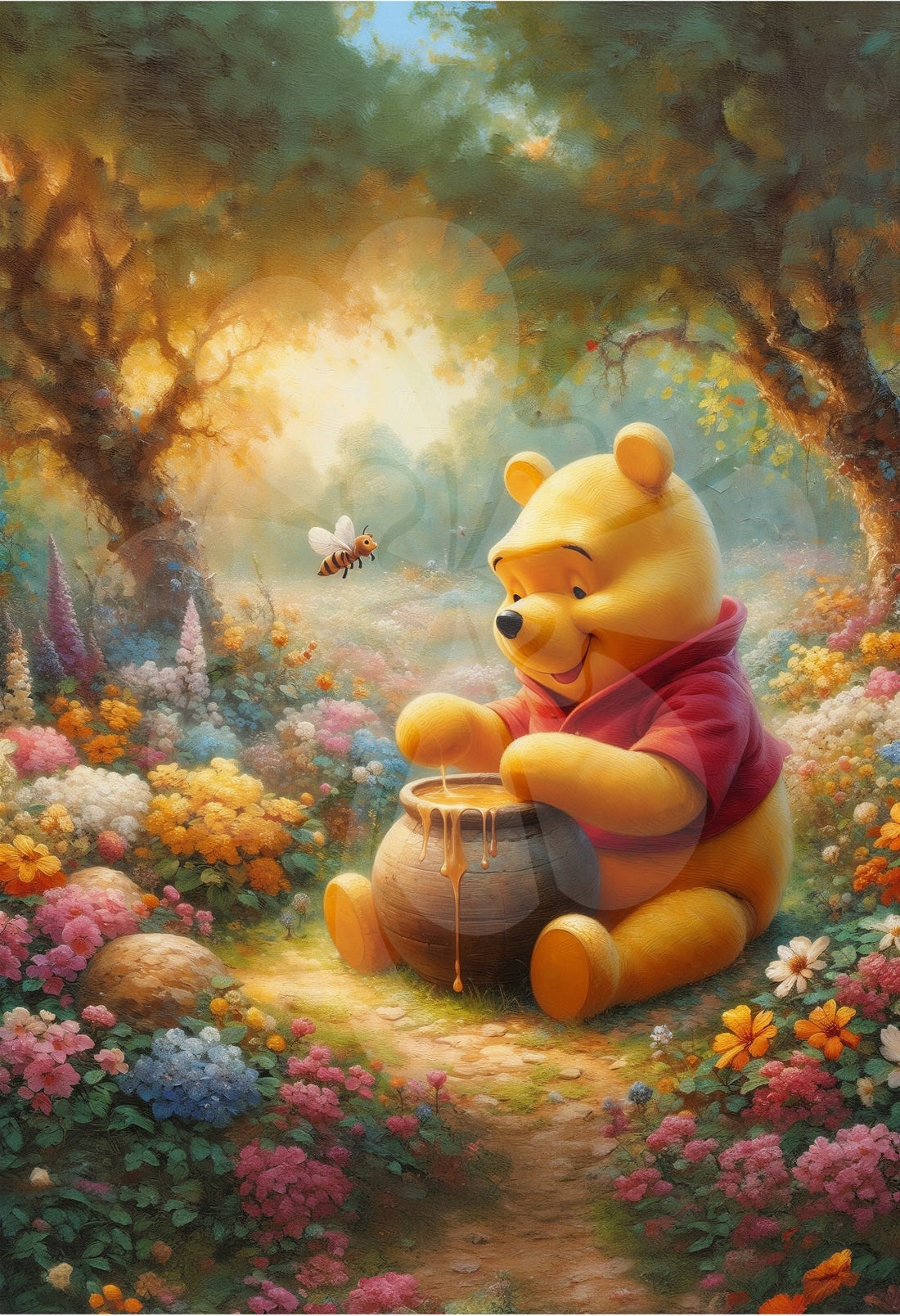 clover-d03-013-winnie-the-pooh-with-a-pot-of-honey-300-pieces-jigsaw-puzzle