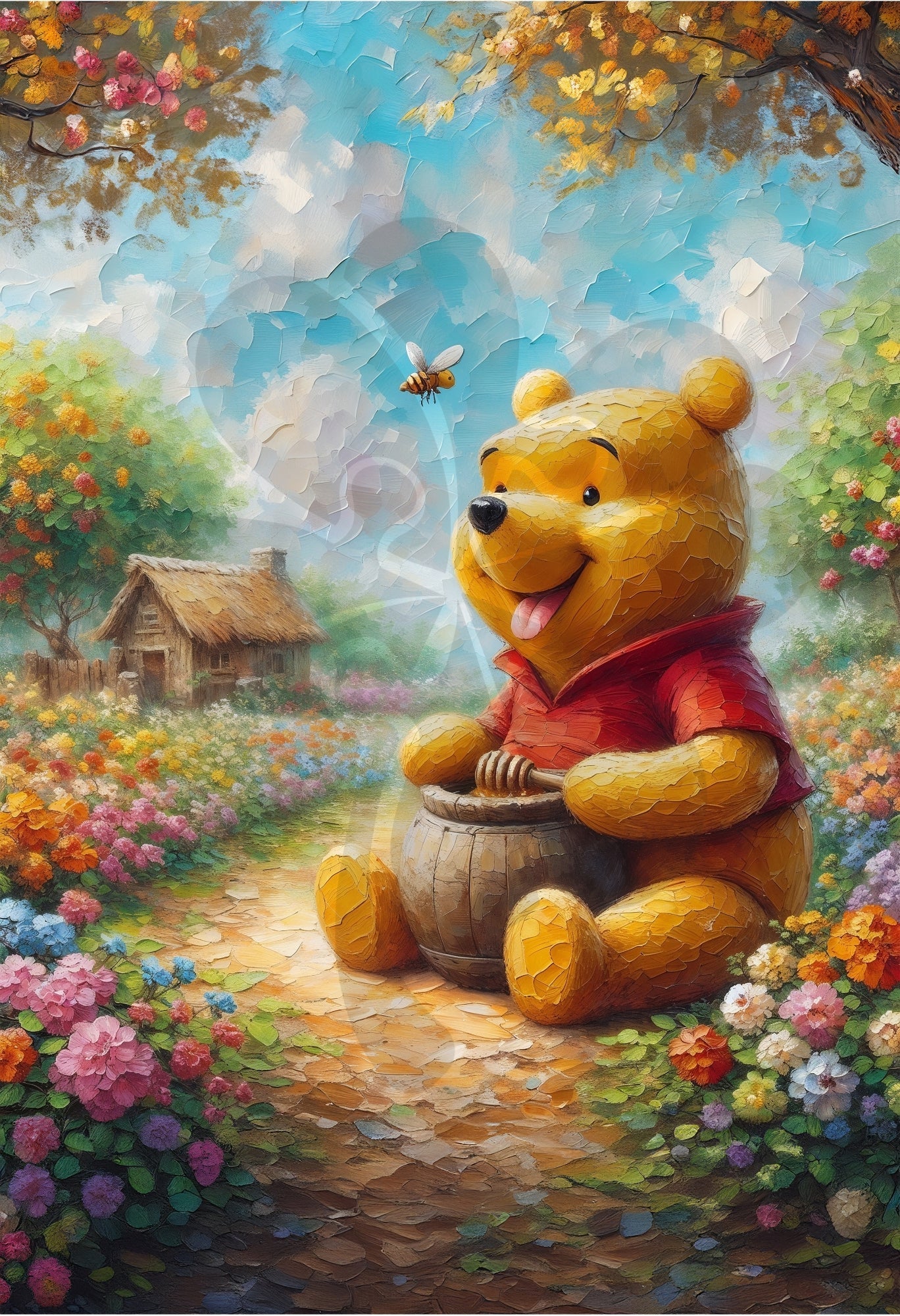 clover-d03-015-winnie-the-pooh-hello-bee-300-pieces-jigsaw-puzzle