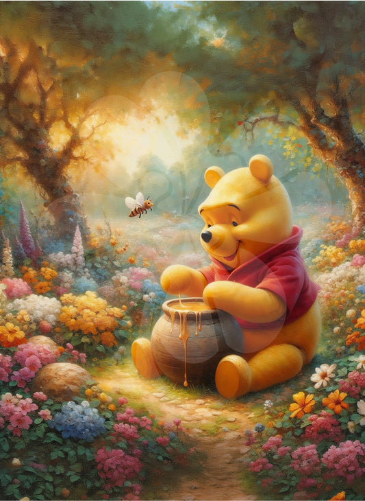 Clover D05-013　Winnie the Pooh • With a Pot of Honey　500 Pieces Jigsaw Puzzle