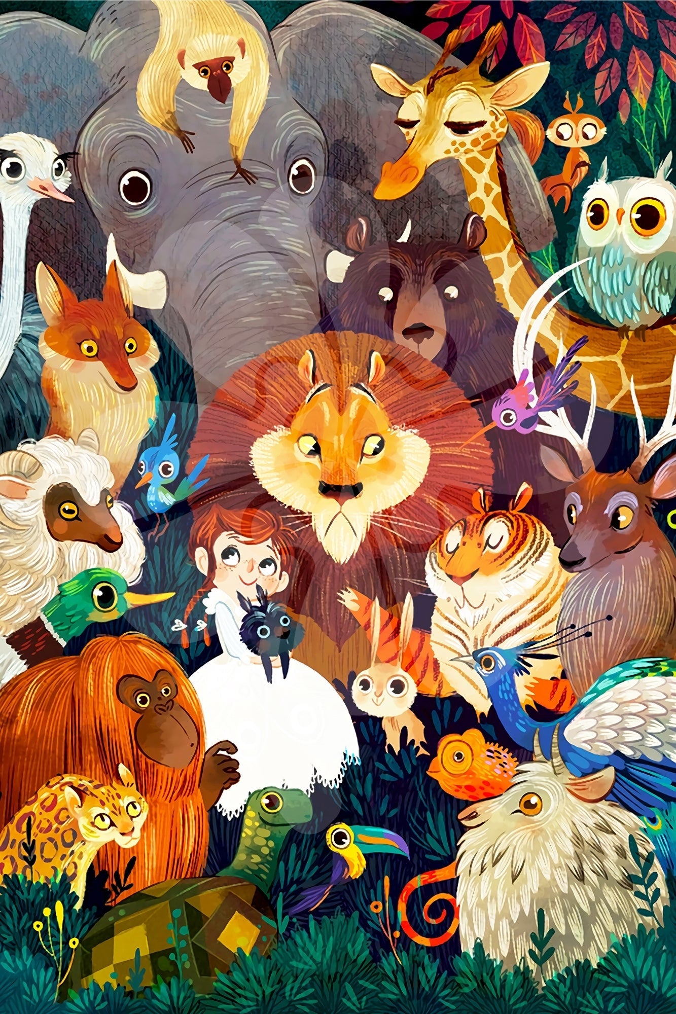 clover-k10-003-surrounded-by-animals-1000-pieces-jigsaw-puzzle