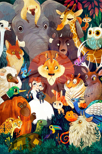 clover-k10-003-surrounded-by-animals-1000-pieces-jigsaw-puzzle