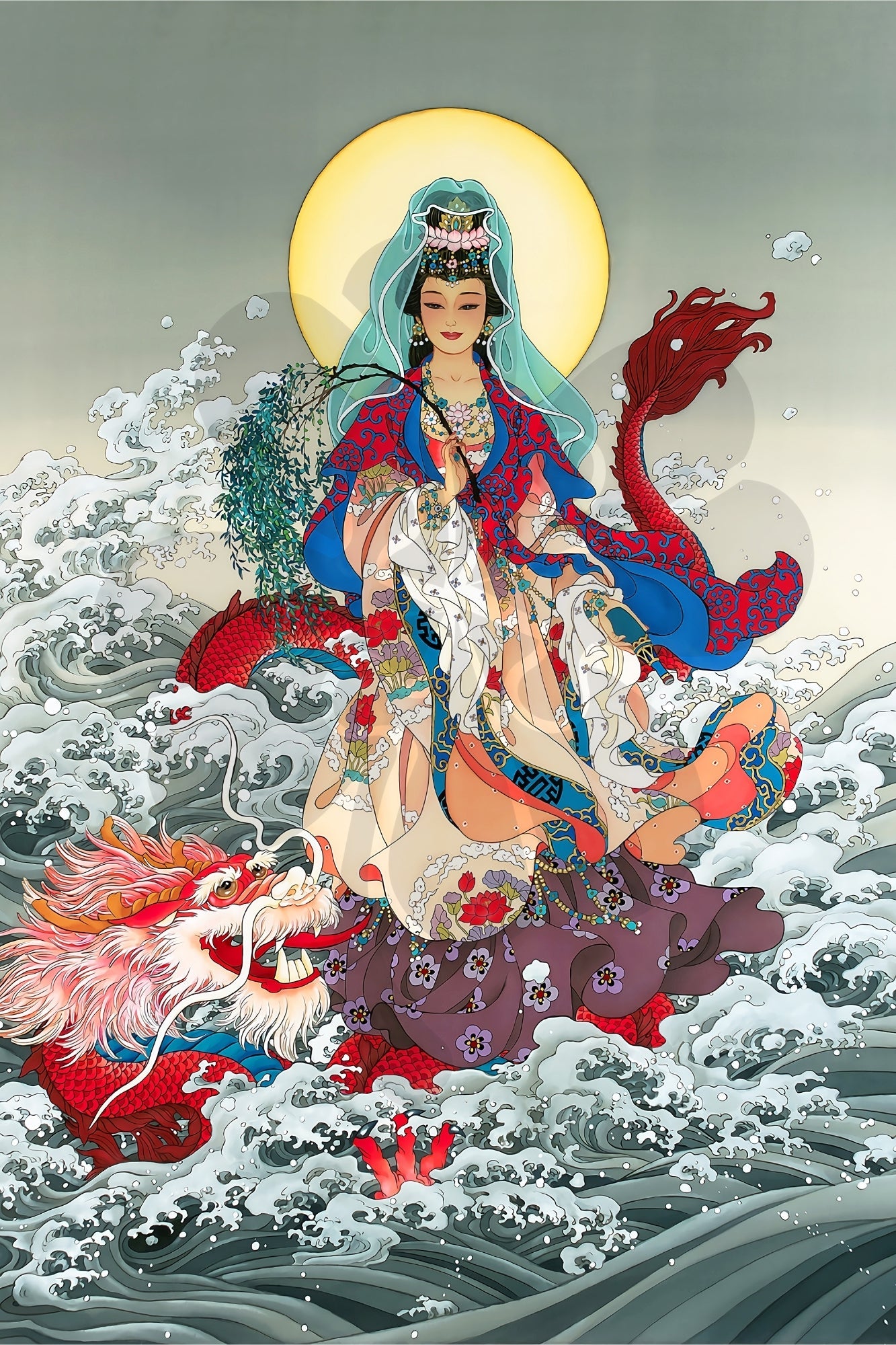 clover-t10-005-guanyin-on-a-sea-dragon-1000-pieces-jigsaw-puzzle