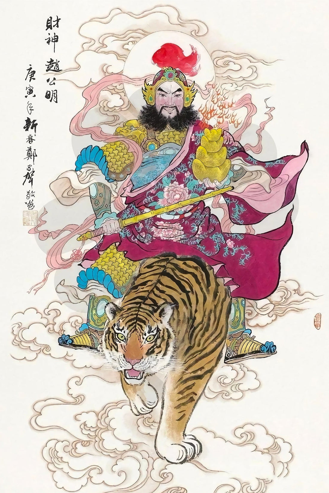clover-t10-006-god-of-wealth-on-a-tiger-1000-pieces-jigsaw-puzzle