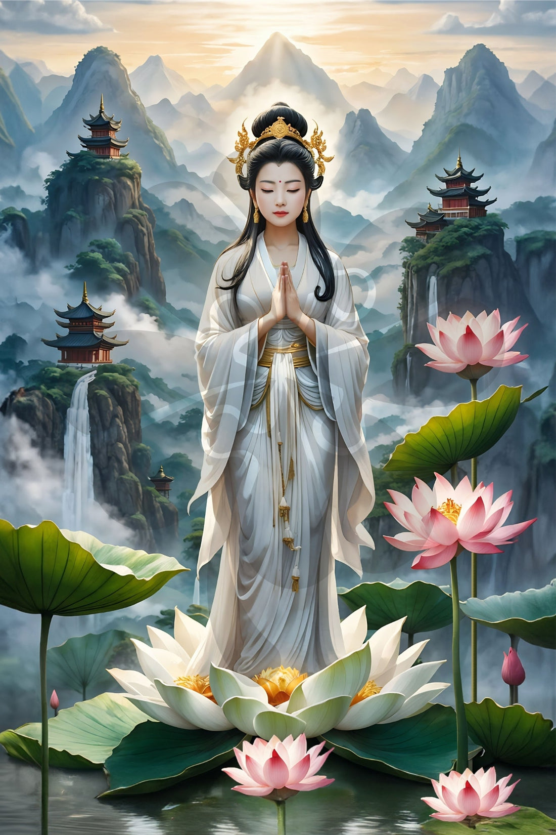 clover-t10-024-guanyin-benevolent-protector-1000-pieces-jigsaw-puzzle