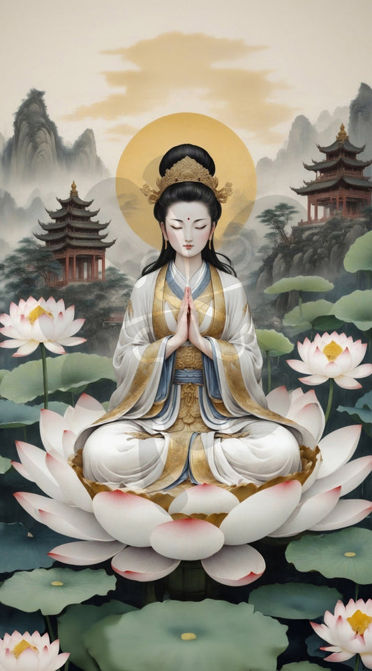 Clover T12-023　Guanyin • Serene Goddess　1200 Pieces Jigsaw Puzzle