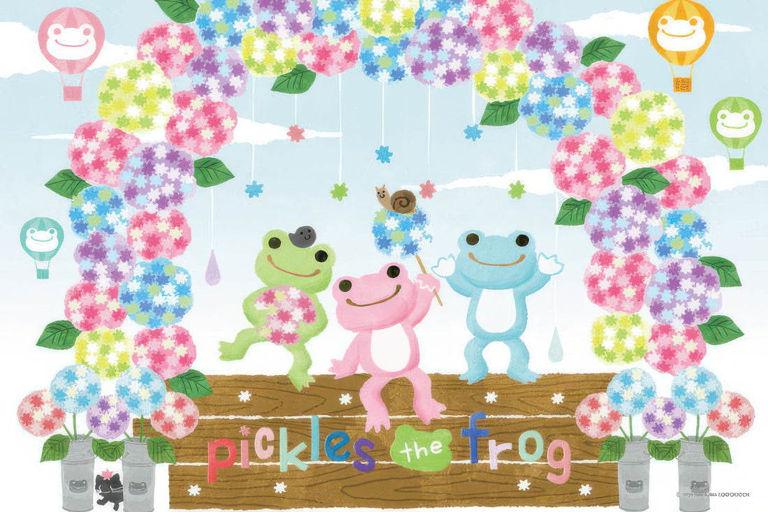 cuties-1000-074-pickles-the-frog-hydrangea-confetti-1000-pieces-jigsaw-puzzle