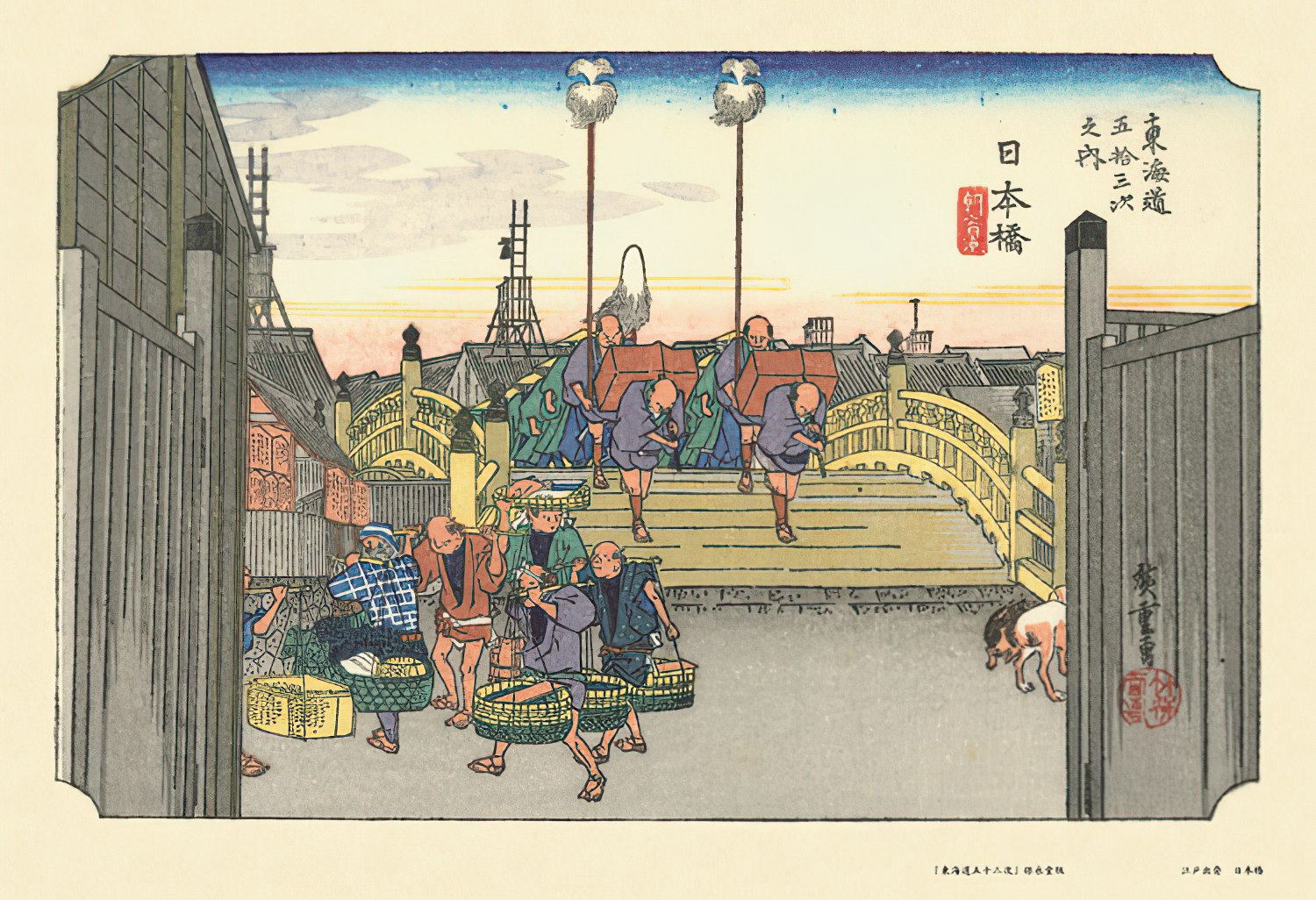 Cuties • Utagawa Hiroshige • Morning Scene at Nihonbashi Bridge　300 PCS　Jigsaw Puzzle