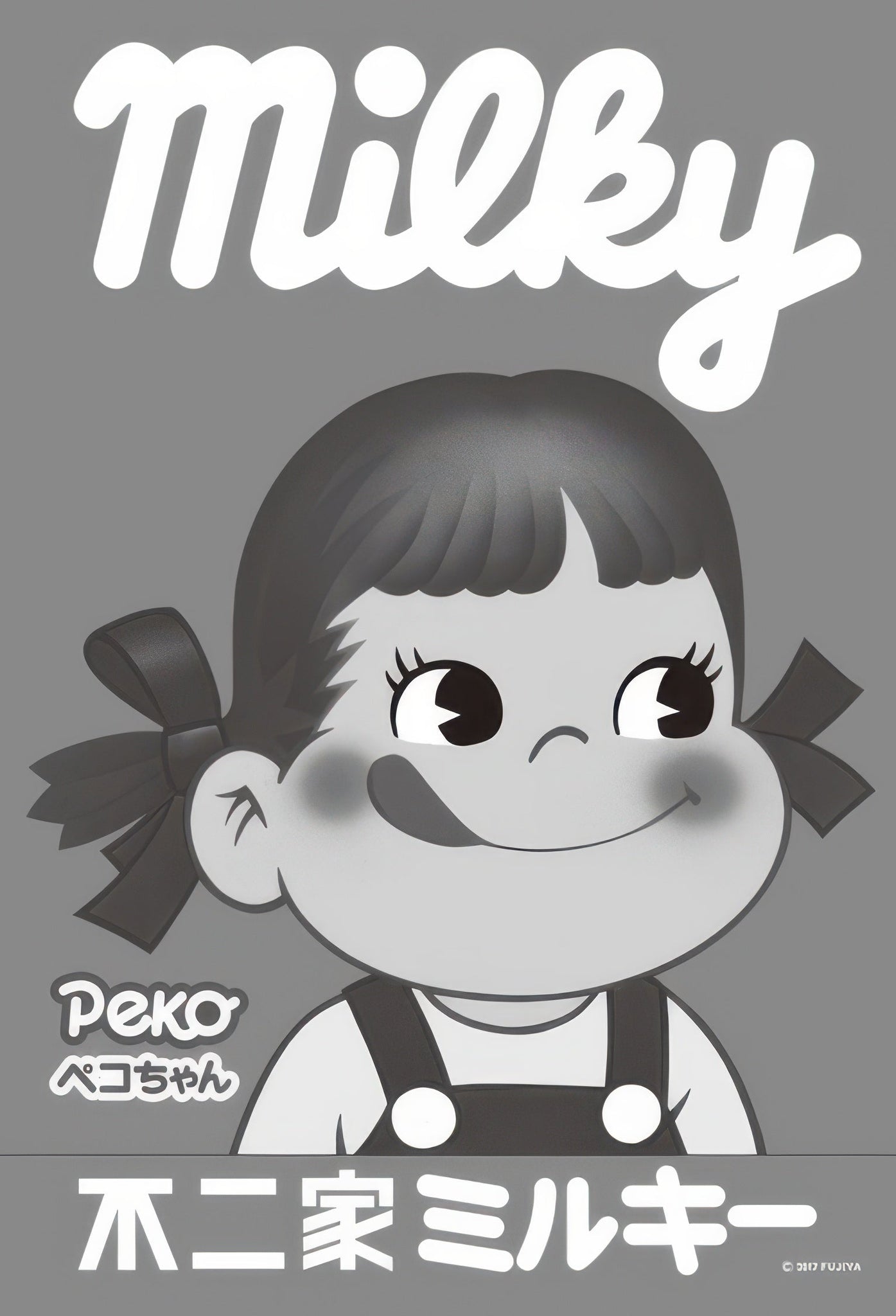 cuties-300-129-fujiya-milky-peko-chan-black-and-white-300-pieces-jigsaw-puzzle