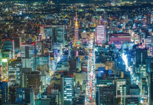 Cuties 300-332　Scenery • Night View of Naka Ward, Nagoya　300 Pieces Jigsaw Puzzle