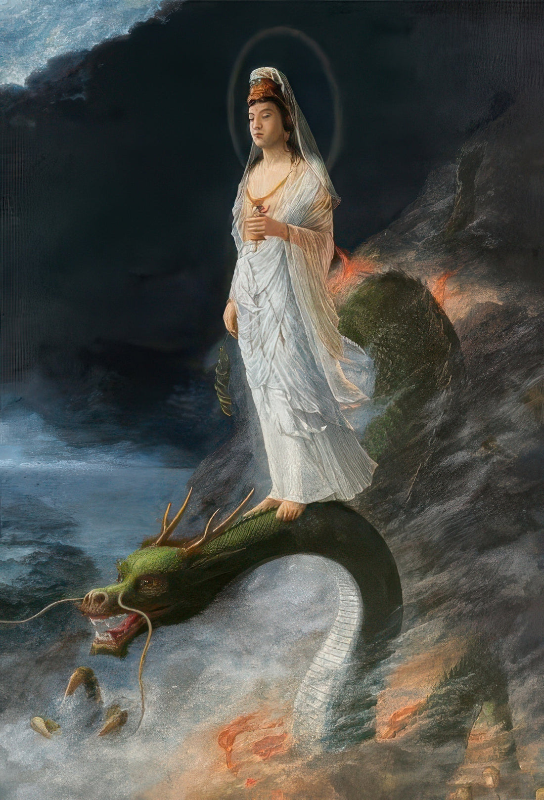 cuties-300-357-dragon-riding-kannon-300-pieces-jigsaw-puzzle