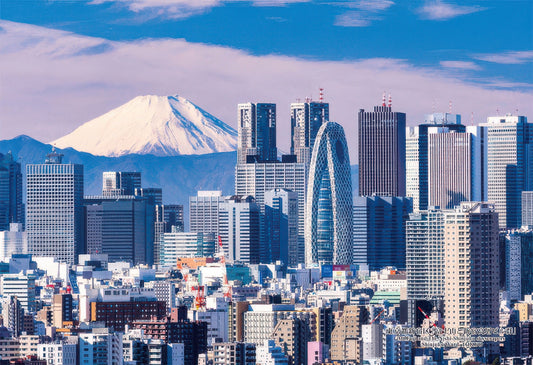 Cuties 300-400　Scenery • Mt. Fuji and Shinjuku Skyscrapers, Tokyo　300 Pieces Jigsaw Puzzle