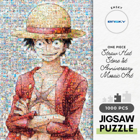 Ensky 1000-386　One Piece • Straw Hat Store 1st Anniversary Mosaic Art　1000 Pieces Jigsaw Puzzle