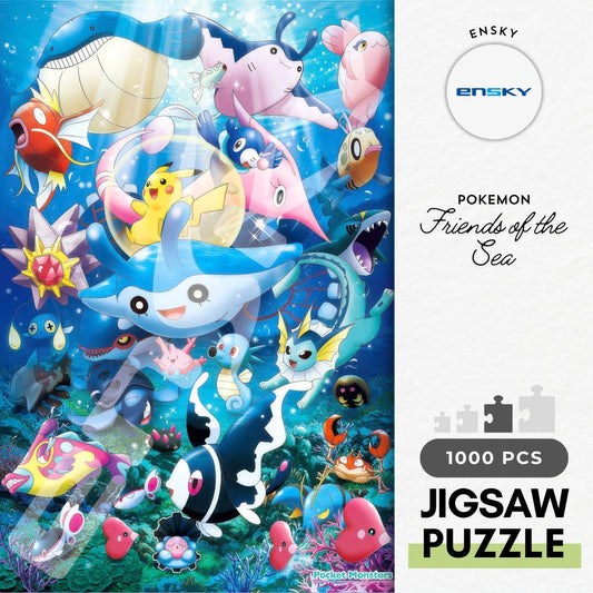 Ensky 1000T-133　Pokemon • Friends of the Sea　1000 Pieces Jigsaw Puzzle