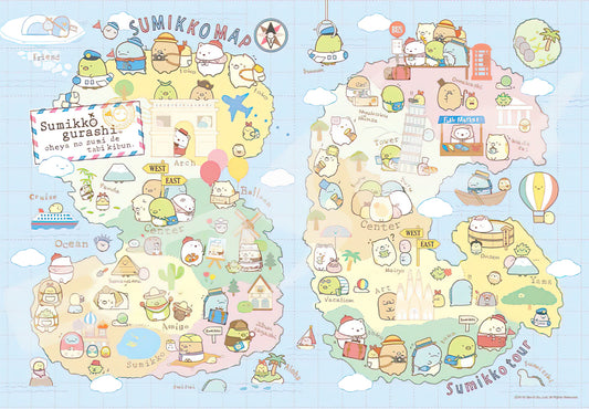 Ensky â€¢ Sumikko Gurashi World Mapã€€1000 PCSã€€Jigsaw Puzzle