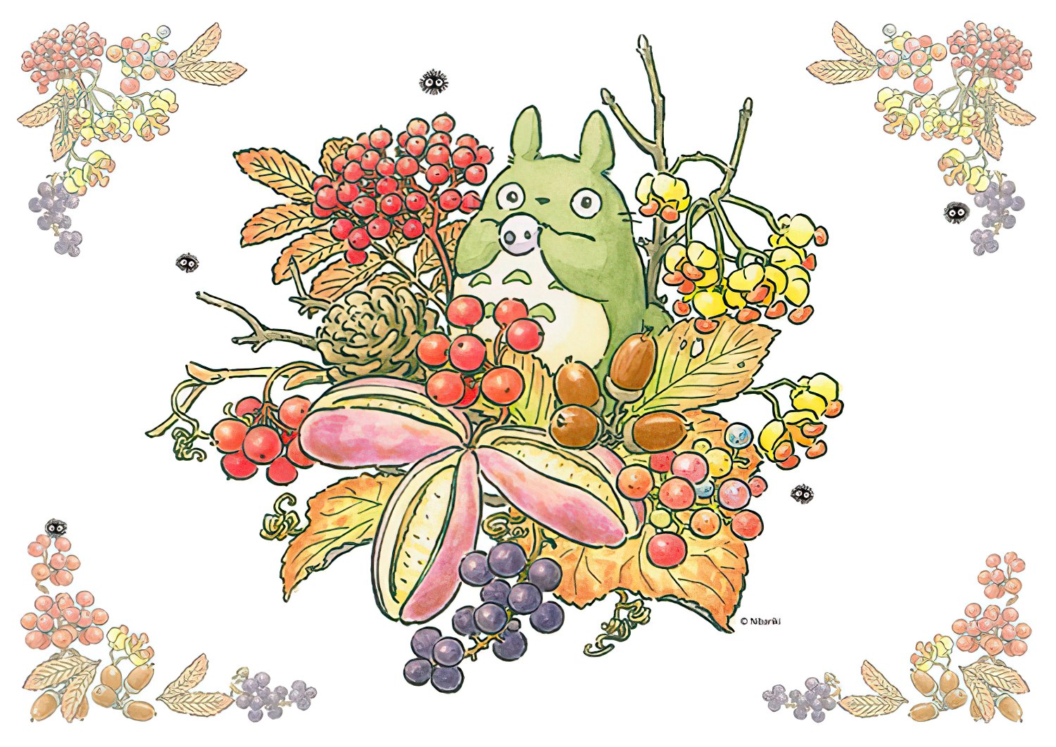 Ensky • My Neighbor Totoro • Nuts of Autumn　108 PCS　Jigsaw Puzzle