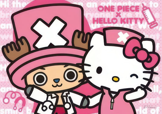 Ensky 108-541　One Piece, Sanrio • One Piece x Hello Kitty Stay Healthy!　108 Pieces Jigsaw Puzzle